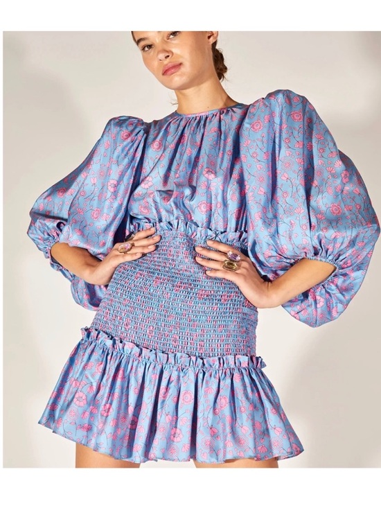 Cynthia Rowley Dresses & Skirts - Cynthia Rowley Smocked Silk Twill Dress